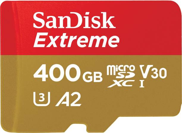 SanDisk Extreme 400 GB MicroSDXC UHS Class 3 160 Mbps  Memory Card