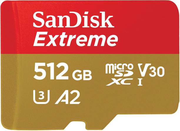 SanDisk Extreme 512 GB MicroSDXC UHS Class 3 160 Mbps  Memory Card