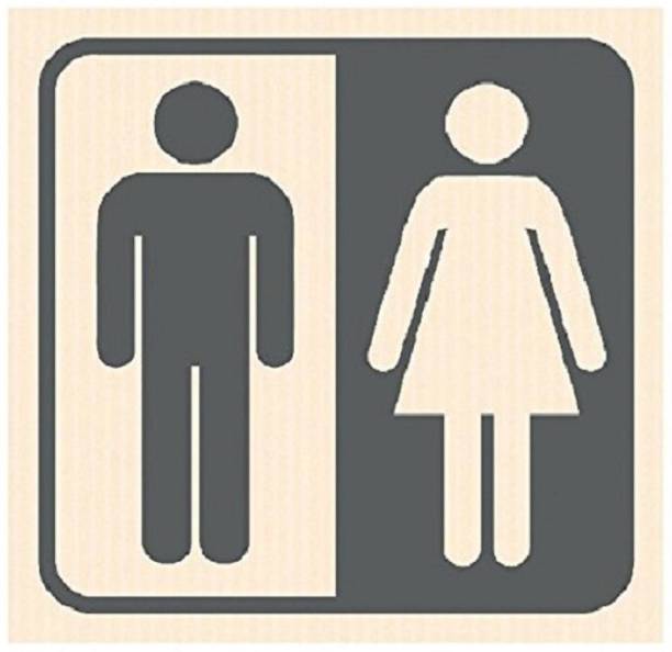 999 Store Toilet Male/Female Restroom Vinyl Home Decor PVC Wall Sticker Medium Removable Sticker