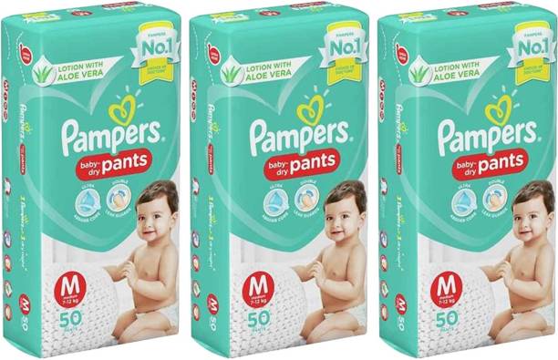 Pampers BABY DRY PANTS, SIZE M, 50 PCS PACK, COMBO OF 3...