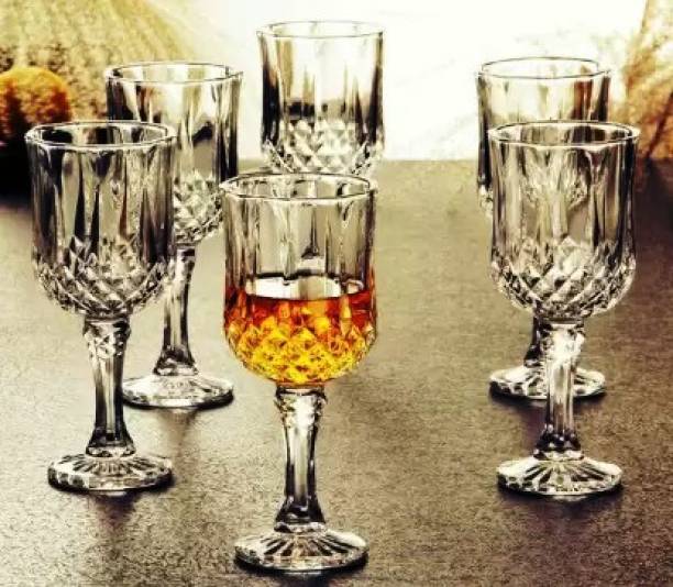 RK ONLINE SALES (Pack of 6) Crystal Red Wine Glass set- Glass Wine Glass