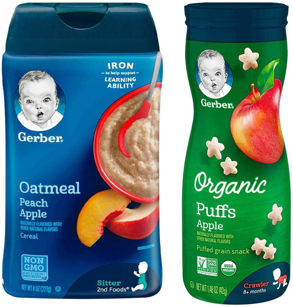 gerber oatmeal peach apple