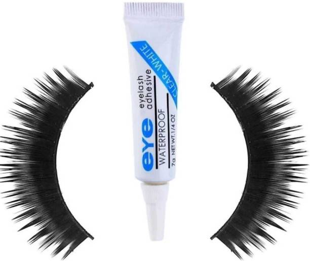 Glowoly Eyelashes pack of 1 with Eyelash Adhesive Glue 7g