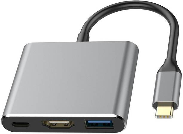 USB 3 en 1 USB C HUB Tec-Digi Cable Adaptador 3 en 1 USB Tipo C HUB a 1080P 4K HDMI