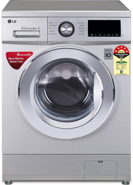 LG 8 kg 5 Star Fully Automatic Front Load with In-built Heater Silver