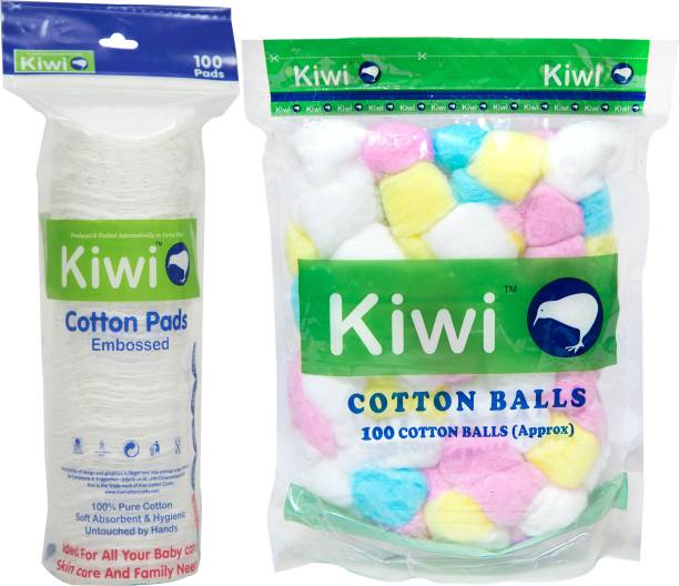 KIWI Combo Pack of Cotton Pads,Color Balls (2 Units)