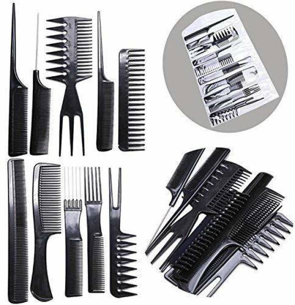 Doberyl Set of 10 Professional Salon Hair Cutting & Styling Barber Combs