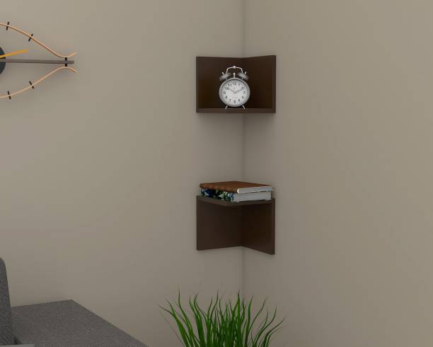 Flipkart Perfect Homes Corner Wooden Wall Shelf