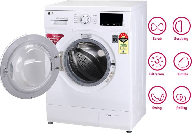 LG 6 kg 5 Star Fully Automatic Front Load with In-built Heater White