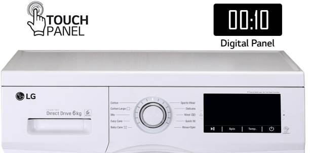 LG 6 kg 5 Star Fully Automatic Front Load with In-built Heater White