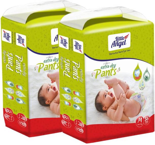 Little Angel Baby Diaper Pants (2 x 56 Pcs) - M