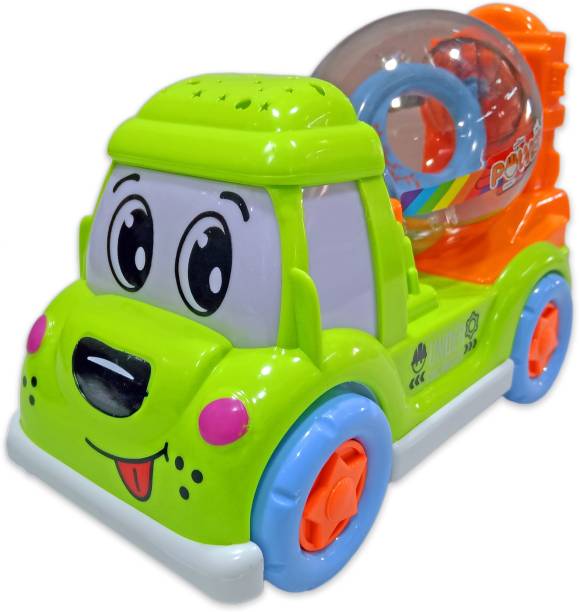 Toyshack Musical Bump and Go Engineering Vehicle with flashing lights Toys for Boys and Girls