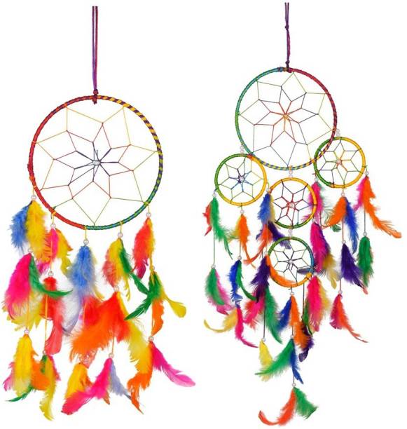 Ryme Car And Room HangingRings and Inches Rings Dream Catcher Wool Dream Catcher