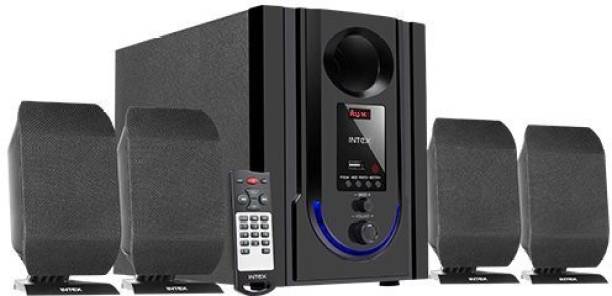 Intex IT-301 FMUB 4.1 Wooden Subwoofer Multimedia Speaker with Bluetooth/USB/FM/AUX(Black) 60 W Bluetooth Home Theatre