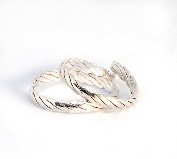 PREE ENTERPRISE Brass Silver Plated Toe Ring Brass Silver Plated Toe Ring