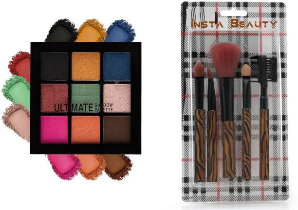 Insta Beauty Makeup Brushes 5 Piece + Ultimate Eye Sahdow