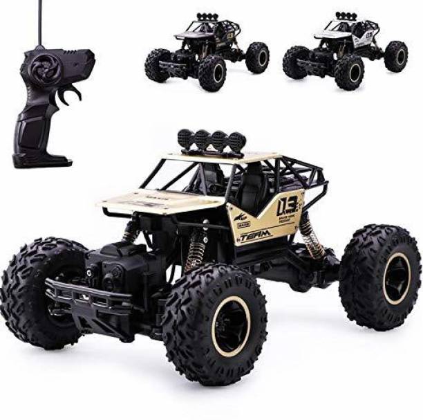 Kuvadiya Sales Chargeable Rock Crawler 1:16 Scale 4WD 2.4 Ghz 4x4 Rally Racing Remote Control Car (Multicolor)