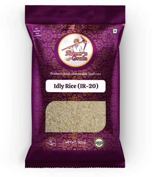 Farmers Grain Idly Rice (1 kg) Dosa Rice (Medium Grain, Parboiled)