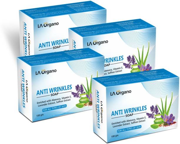 LA Organo Anti Wrinkle Soap Enriched with Aloe Vera, Vit E & Natural Ingredients Anti aging and wrinkle control Soap