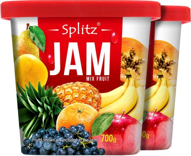 Splitz Mixed Fruit Jam 700g Pack of 2 1400 g