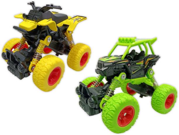 Toyshack Pull Back ATV & Rock Crawler Off Road Truck Die Cast Vehicle with Rubber Wheels for Kids