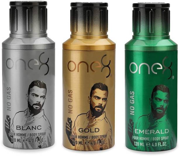 one8 by Virat Kohli Blanc + Gold +Emerald Body Spray 3Pcs SA5246 Body Spray  -  For Men