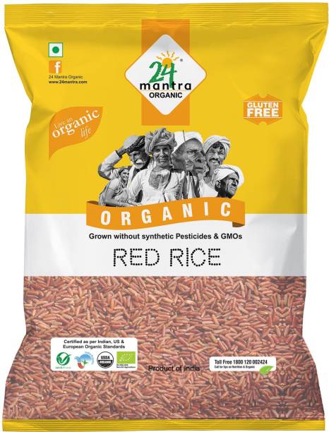 24 mantra ORGANIC Red Rice/Red Chawal/Lal Chawa (Unpolished) Red Rice