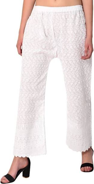 Viaan Relaxed Women White Trousers