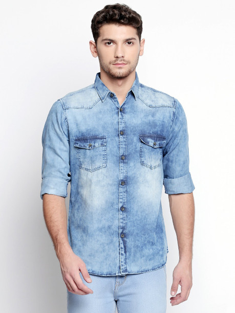 plain denim shirt
