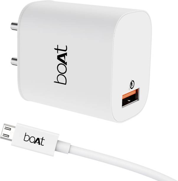 boAt WCD QC3.0 18W (With Micro USB Cable) 18 W 3 A Mobile Charger with Detachable Cable