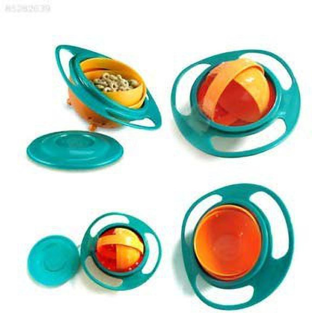 Tecnolog Ind Br Feeding Gyro Bowl 360 Non Spill Toddler Gyro Bowl Cute Rotatable Spill Proof Bowl With Lid For Baby Kids Children Baby Products Nursing Feeding
