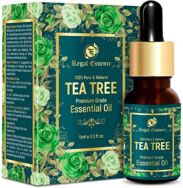Regal Essence Tea Tree Essential Oil for Healthy Skin, Face, and Hair - 100% Organic Remedy for Dandruff, Acne & Stress