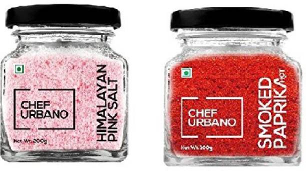 Chef Urbano Smoked Paprika Hot 100 GMS + Himalayan Pink Salt 200 GMS Combo Combo