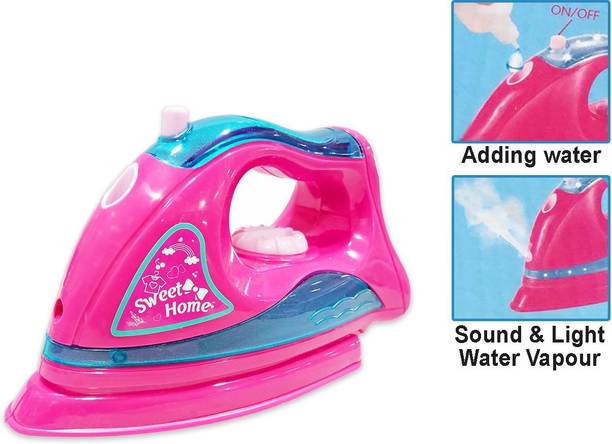 Toyshack Constructive Playthings Appliances Toy Iron with Realistic Sounds and Lights Toy for Kids