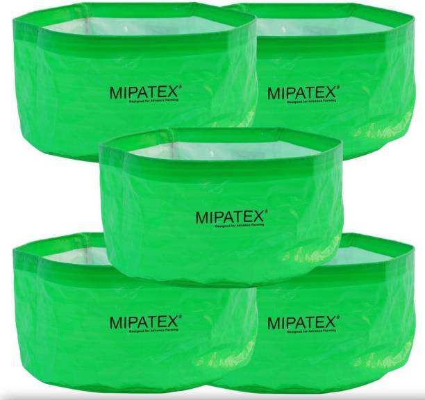Mipatex Woven Fabric Grow Bags 18in x 12in, Heavy Duty Plant Pot Fruits Vegetable, Terrace Home Kitchen Gardening Bags (Pack of 5) Grow Bag