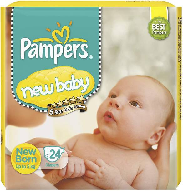 Pampers Active Baby Diapers, New Born, Extra Small, (NB...