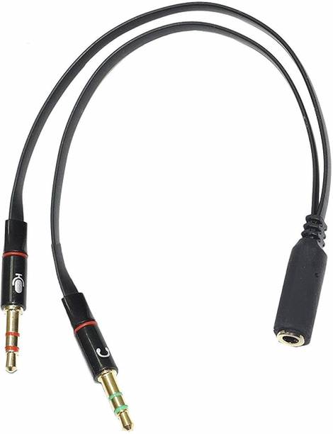Top Headset Y Connector cheap price 5stars Flipkart in India 65 Vinayakart Black Gold Plated 2 Male to 1 Female 3.5mm Headphone Earphone Mic Audio Y Splitter Cable for PC Laptop – Black Phone Converter
