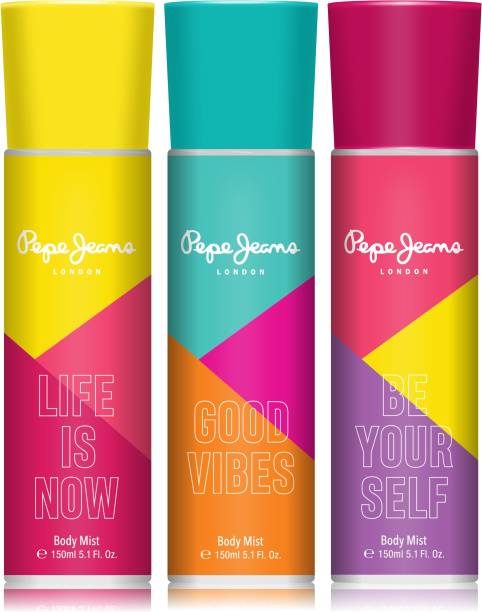 Pepe Jeans London Life Is Now and Good Vibes and Be Your Self Body Mist  -  For Women