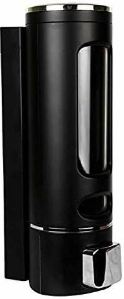 Aster Cylindrical Multi Purpose Wall Mounted Liquid Soap/Shampoo/Hand Wash/Lotion/Conditioner/Sanitizer/Gel Dispenser for Home, Office Bathroom & Kitchen Sink(350 ml, ABS, Black Color) (Pack of 1) 350 ml Liquid, Gel, Lotion, Foam, Conditioner, Soap, Shampoo, Sanitizer Stand Dispenser
