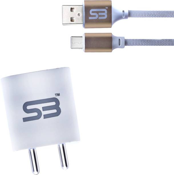 SB Power Adapter 3.1A with Type C Data & Sync Cable Suitable for All Vivo, Oppo, Realme 6 Pro, realme 6i, Realme 6, Realme X2, Xiaomi Redmi,Fast Charging and 480Mbps High Speed Data Transmission, 3.3 Feet (1 Meter) 1m USB Type C Cable 5 W 3.1 A Multiport Mobile Charger with Detachable Cable