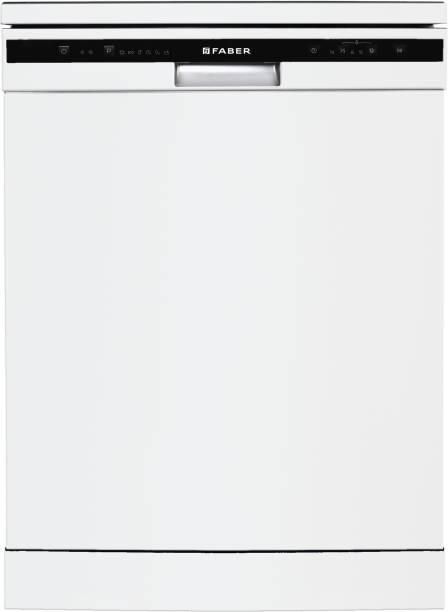 FABER FFSD 6PR 12S Neo White Free Standing 12 Place Settings Intensive Kadhai Cleaning| No Pre-rinse Required Dishwasher