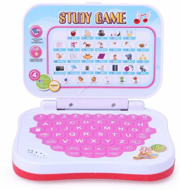 mehtab Mini Educational Learning Kids Laptop With Sound & Music (Multicolor)