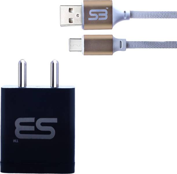 SB Power Adapter with Type C Data & Sync Cable Gold Suitable for all Samsung Galaxy, Motorola, Realme X3, Realme X2 Pro, Asus ROG Phone 3, Fast Charging High Speed Data Transmission, 3.3 Feet (1 Meter) 1m USB Type C Cable Gold 5 W 3.1 A Mobile Charger with Detachable Cable