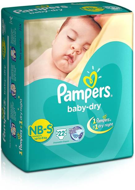 Pampers Baby Dry Diapers, New Born, 22 Count - New Born
