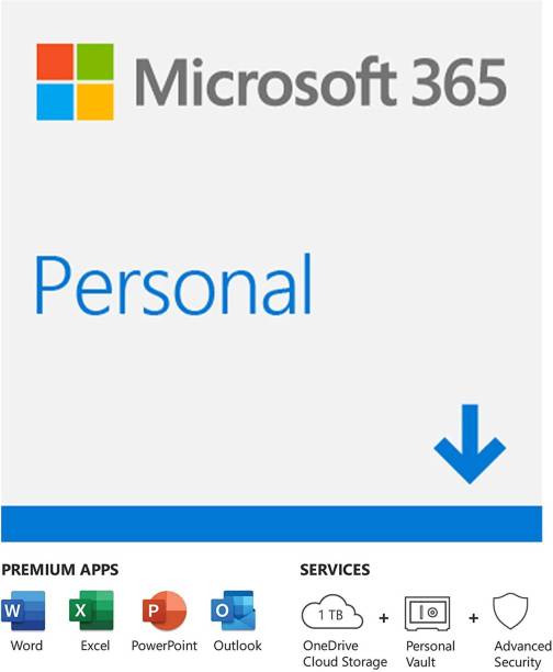 MICROSOFT 365 Personal 12-Month Subscription, 1 person | Premium Office apps | 1TB OneDrive cloud storage | Windows/Mac(Email Delivery - No CD)