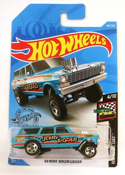HOT WHEELS HW '64 NA WAGON GASSER 198/ 250 2019, HW RACE DAY 4/10, COLLECTIBLE, DIE CAST CAR, TOY FOR KIDS