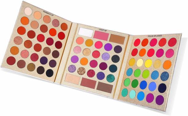 Beauty Glazed Pretty All Set Eyeshadow Palette Holiday Gift Set Pro 86 Colors Makeup Kit Matte Shimmer Eye Shadow Highlighters Contour Blush Powder All In One Makeup Pallet 375 g