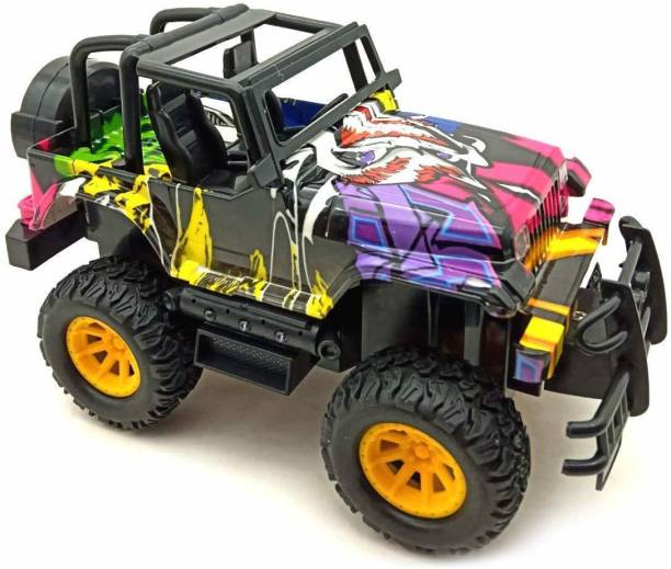 deoxy Pull Back Jeep Vehicles Unbreakable Friction Power Toy Trucks for Hip hop Jumbo Size Jeep 3+ Years Old Boys and Girls, Light & Sound Toy for Kids Best Gift Your Child
