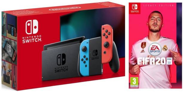 NINTENDO Switch console Neon Red and Blue Joy Con 32 GB...