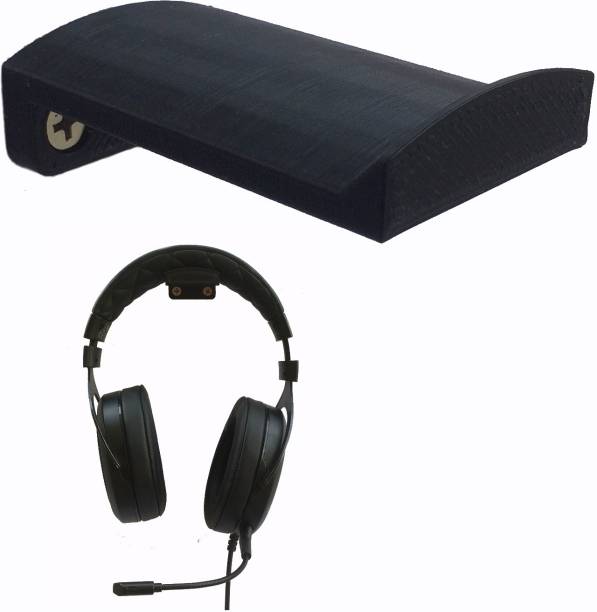 makerV Headphone holder Gaming Headset hanger Wall/Desk Vertical mount Head phone hook: Screw mount Headphone Stand